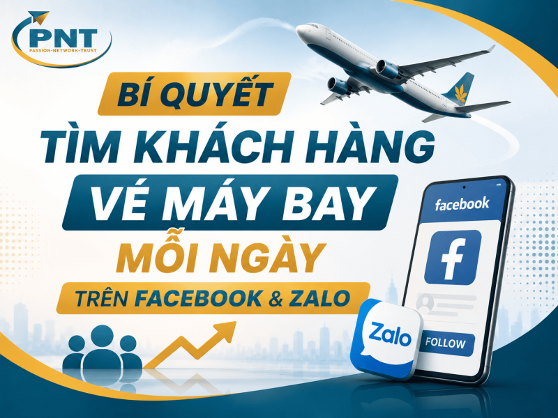 Bí Quyết Tìm Khách Hàng Vé Máy Bay Mỗi Ngày Trên Facebook & Zalo