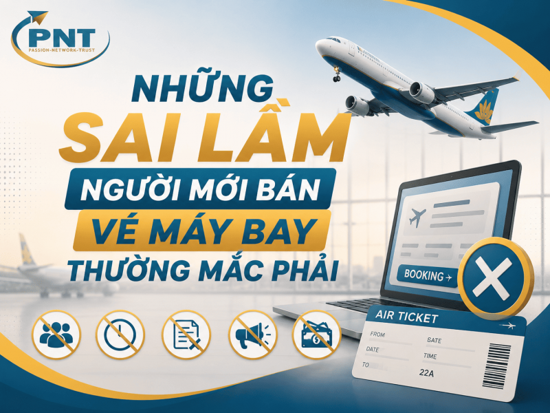 Những Sai Lầm Người Mới Bán Vé Máy Bay Thường Mắc Phải