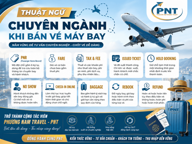 Những Thuật Ngữ Chuyên Ngành Khi Bán Vé Máy Bay Mà Ai Trong Nghề Cũng Cần Biết
